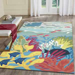 Liora Manne Ravella Ocean View Indoor Outdoor Area Rug Blue