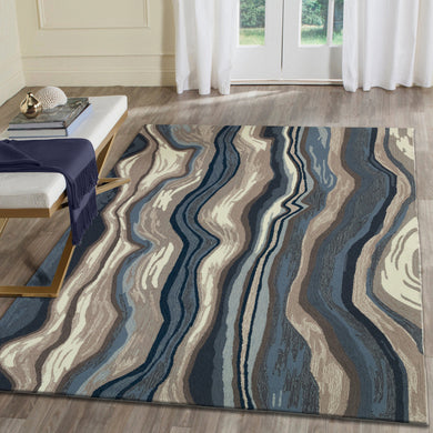 Liora Manne Ravella Ipanema Indoor Outdoor Area Rug Blue/grey