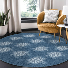 Load image into Gallery viewer, Liora Manne Carmel Seaturtles Indoor Outdoor Area Rug Navy