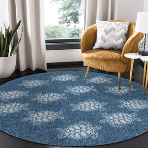 Liora Manne Carmel Seaturtles Indoor Outdoor Area Rug Navy