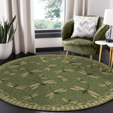 Load image into Gallery viewer, Liora Manne Carmel Dragonfly Indoor Outdoor Area Rug Green