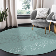 Load image into Gallery viewer, Liora Manne Carmel School Of Fish Indoor Outdoor Area Rug Aqua