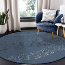 Load image into Gallery viewer, Liora Manne Carmel School Of Fish Indoor Outdoor Area Rug Navy