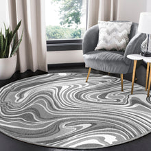 Load image into Gallery viewer, Liora Manne Malibu Waves Indoor Outdoor Area Rug Charcoal