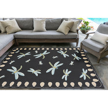 Load image into Gallery viewer, Liora Manne Frontporch Dragonfly Indoor Outdoor Area Rug Midnight