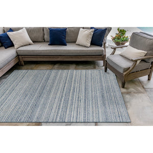 Liora Manne Dakota Stripe Indoor Outdoor Area Rug Blue