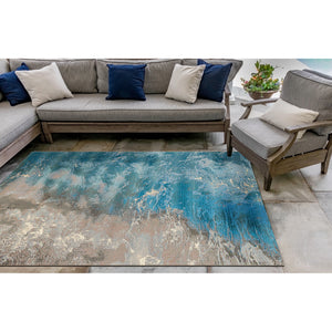 Liora Manne Marina Surf Indoor Outdoor Area Rug Ocean