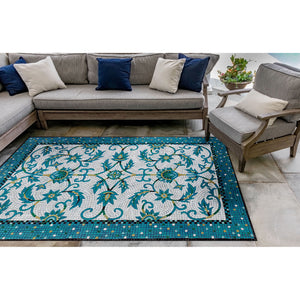 Liora Manne Visions IV Palazzo Indoor Outdoor Area Rug Azure
