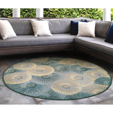 Load image into Gallery viewer, Liora Manne Capri Pleated Inkcap Indoor Outdoor Area Rug Aqua