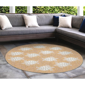 Liora Manne Carmel Seaturtles Indoor Outdoor Area Rug Sand