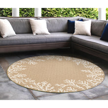 Load image into Gallery viewer, Liora Manne Carmel Coral Border Indoor Outdoor Area Rug Sand