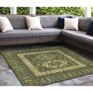 Liora Manne Carmel Kilim Indoor Outdoor Area Rug Green