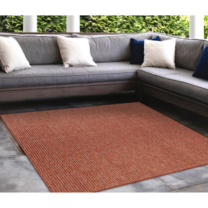 Liora Manne Carmel Texture Stripe Indoor Outdoor Area Rug Red