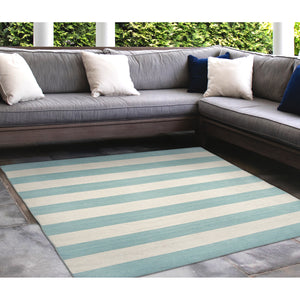 Liora Manne Sorrento Rugby Stripe Indoor Outdoor Area Rug Water