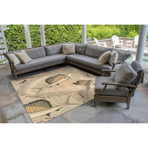 Liora Manne Portofino Sailfish Indoor Outdoor Area Rug Natural