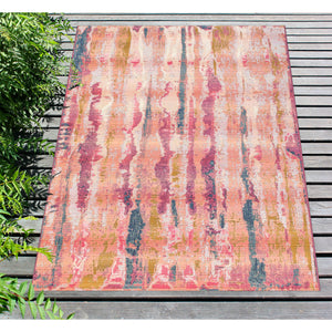 Liora Manne Marina Reflection Indoor Outdoor Area Rug Blush