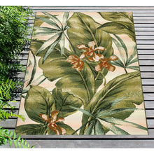 Load image into Gallery viewer, Liora Manne Marina Tropical Leaf Indoor Outdoor Area Rug Cream