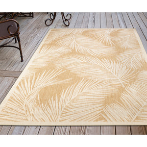 Liora Manne Carmel Fronds Indoor Outdoor Area Rug Sand