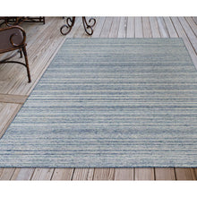 Load image into Gallery viewer, Liora Manne Dakota Stripe Indoor Outdoor Area Rug Blue