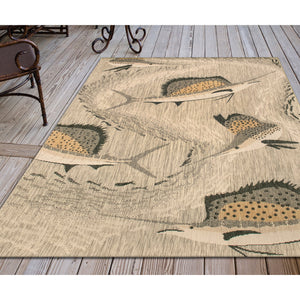 Liora Manne Portofino Sailfish Indoor Outdoor Area Rug Natural