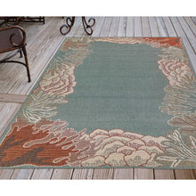 Load image into Gallery viewer, Liora Manne Riviera Reef Border Indoor Outdoor Area Rug Ocean