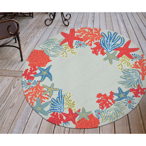 Liora Manne Ravella Ocean Scene Indoor Outdoor Area Rug Aqua