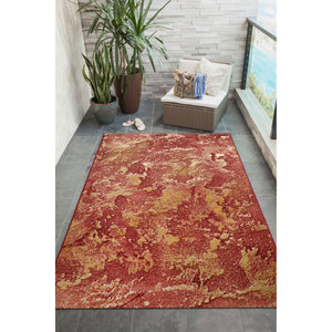 Liora Manne Marina Lava Indoor Outdoor Area Rug Red