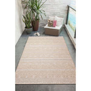 Liora Manne Orly Stripe Indoor Outdoor Area Rug Natural