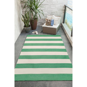 Liora Manne Sorrento Rugby Stripe Indoor Outdoor Area Rug Aqua