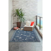 Load image into Gallery viewer, Liora Manne Carmel Dragonfly Indoor Outdoor Area Rug Navy