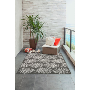 Liora Manne Carmel Coral Indoor Outdoor Area Rug Grey