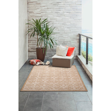 Liora Manne Carmel Antique Tile Indoor Outdoor Area Rug Sand