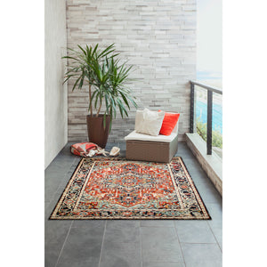 Liora Manne Fresco Heriz Indoor Outdoor Rug Red