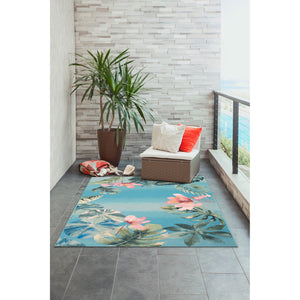 Liora Manne Marina Tropical Border Indoor Outdoor Area Rug Caribbean