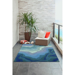 Liora Manne Ravella Mykonos Indoor Outdoor Area Rug Water