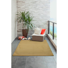 Load image into Gallery viewer, Liora Manne Sorrento Pinstripe Indoor Outdoor Area Rug Khaki