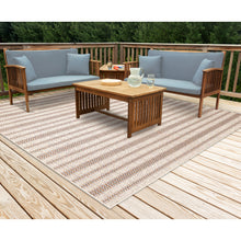 Load image into Gallery viewer, Liora Manne Avena Mosaic Stripe Indoor Outdoor Area Rug Ivory