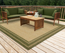 Load image into Gallery viewer, Liora Manne Carmel Multi Border Indoor Outdoor Area Rug Green