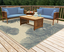 Load image into Gallery viewer, Liora Manne Carmel Palm Indoor Outdoor Area Rug Aqua