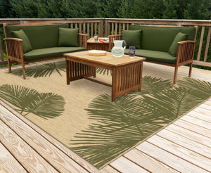 Liora Manne Carmel Palm Indoor Outdoor Area Rug Green