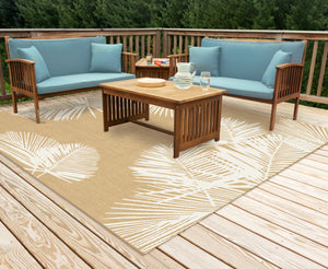 Liora Manne Carmel Palm Indoor Outdoor Area Rug Sand