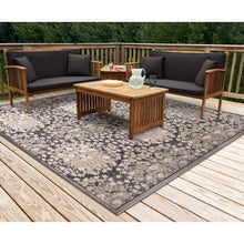 Load image into Gallery viewer, Liora Manne Canyon Flower Patch Indoor Outdoor Area Rug Charcoal