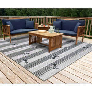 Liora Manne Malibu Sweet Bees Indoor Outdoor Area Rug Navy