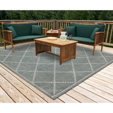 Load image into Gallery viewer, Liora Manne Malibu Checker Diamond Indoor Outdoor Area Rug Green