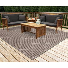 Load image into Gallery viewer, Liora Manne Malibu Checker Diamond Indoor Outdoor Area Rug Neutral