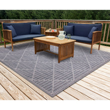 Load image into Gallery viewer, Liora Manne Malibu Checker Diamond Indoor Outdoor Area Rug Navy