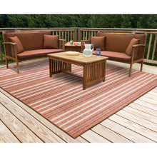 Load image into Gallery viewer, Liora Manne Malibu Faded Stripe Indoor Outdoor Area Rug Clay