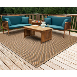Liora Manne Monterey Basket Indoor Outdoor Area Rug Black