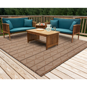 Liora Manne Monterey Delicate Diamond Indoor Outdoor Area Rug Black