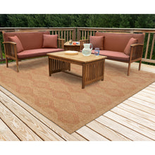 Load image into Gallery viewer, Liora Manne Sahara Links Indoor Outdoor Area Rug Terracotta